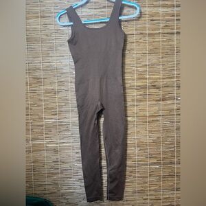 Jumpsuits Sleeveless‎ Backless Bodycon Tummy Control Workout Romper size : SMALL